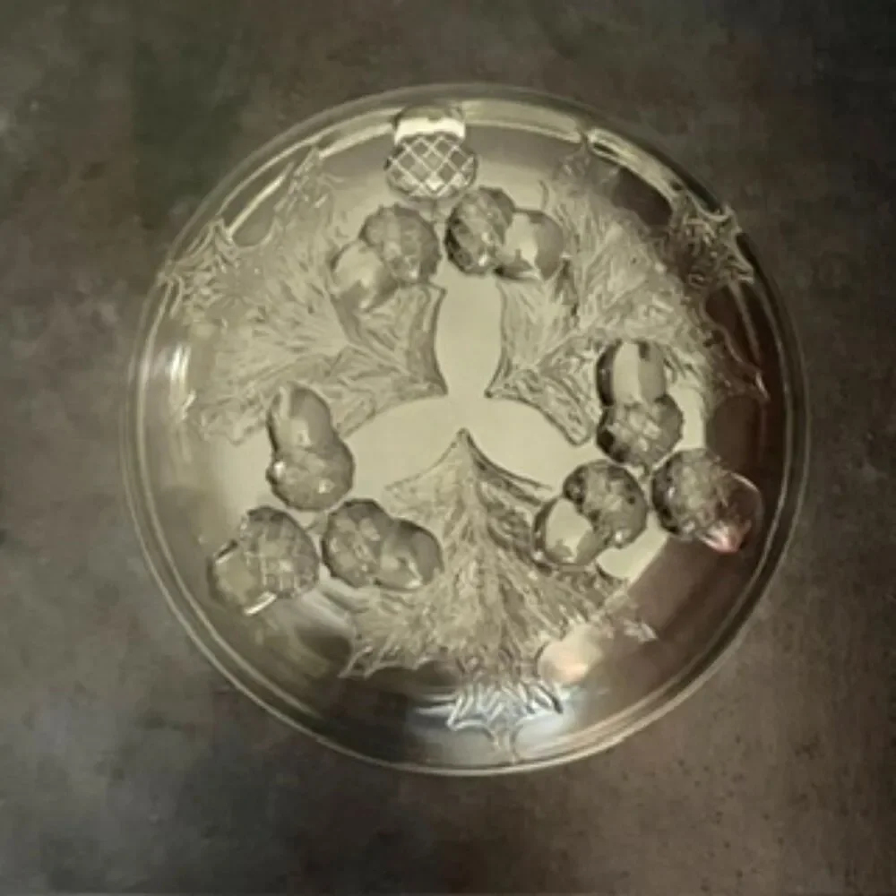 Vintage Federal Glass Acorn Oak Leaf Clear Pressed Glass 6